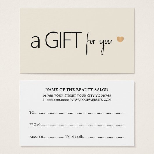 Unique Elégant Pale Pastel Coeur d'Or (Devant & derrière)