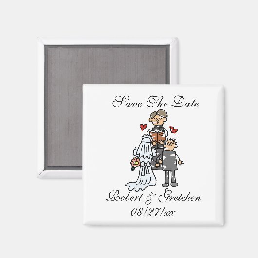 Unique Enregistrer La Date Magnet Mariage Religieu (Recto/Verso)