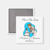 Unique Enregistrer Les Dates Magnet Bride Groom Gu (Recto/Verso)