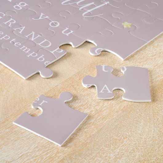 Unique Faire-part de grossesse Puzzle rose (Côté)