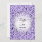 Unique Faire-part de mariage d'accents floraux de  (Dos)