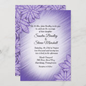 Unique Faire-part de mariage d'accents floraux de  (Devant / Derrière)