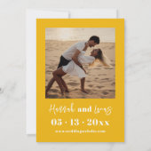 Unique Faire-part de mariage de photos en gras ora (Dos)