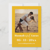 Unique Faire-part de mariage de photos en gras ora (Dos)