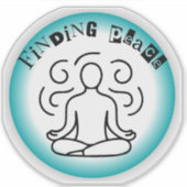 Unique Finding Peace Art Designs - Happy Shopping Sticker (Voorkant)