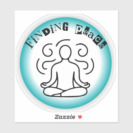 Unique Finding Peace Art Designs - Happy Shopping Sticker (Vel)