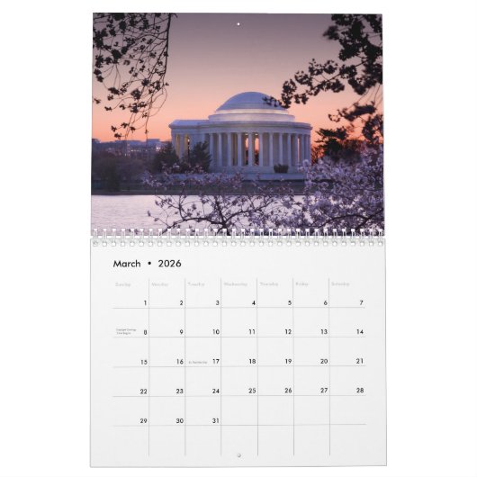 Unique Fine Art Calendrier Washington DC 2023 (Mar 2026)