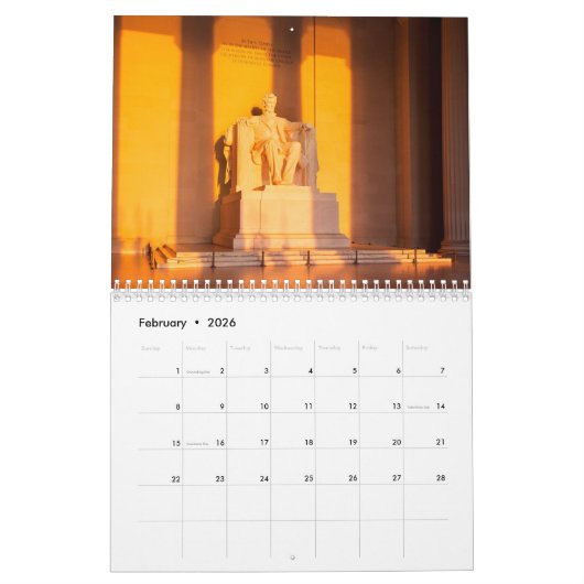Unique Fine Art Calendrier Washington DC 2023 (Feb 2026)
