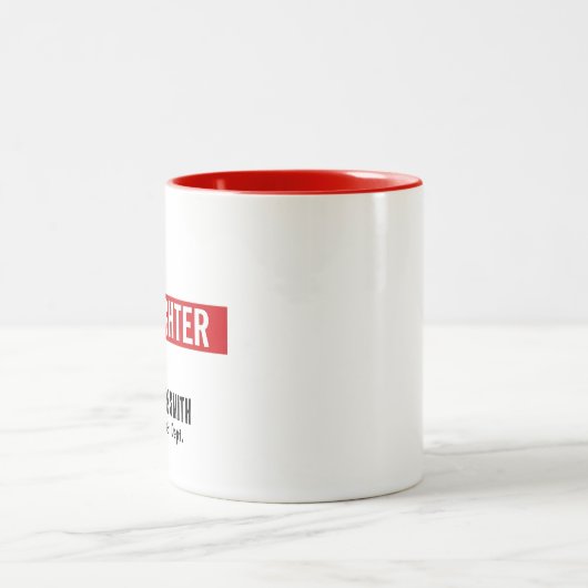 Unique Firefighter in Thin Red Line Tweekleurige Koffiemok (Center)