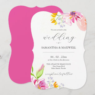 Unique Floral Faire-part de mariage