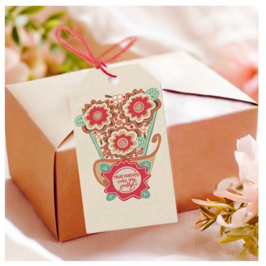 Unique FloralDesign Style Cadeaulabel