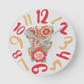 Unique FloralDesign Style Ronde Klok (Voorkant)