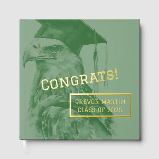 Unique Foil Graduation Party Guest Book (Recto)