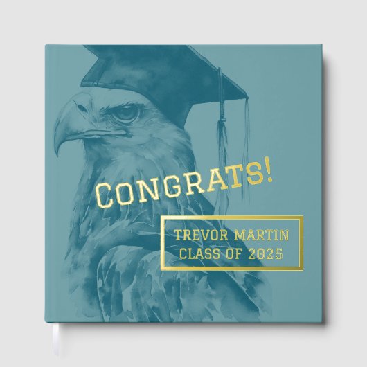 Unique Foil Graduation Party Guest Book (Recto)