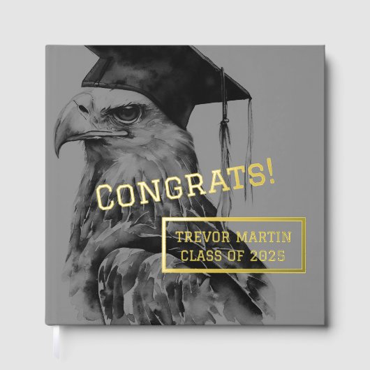 Unique Foil Graduation Party Guest Book (Recto)