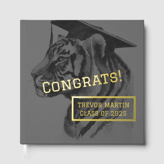 Unique Foil Graduation Party Guest Book (Recto)