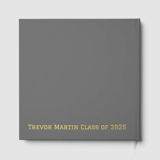 Unique Foil Graduation Party Guest Book (Verso)