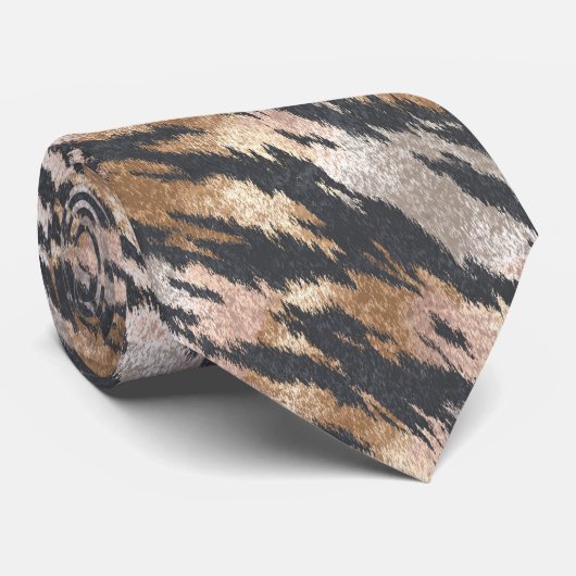 Unique For Him Tiger Print Stropdas (Opgerold)