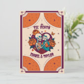 Unique Funky Gothic Tarot Card Faire-part de maria (Debout devant)