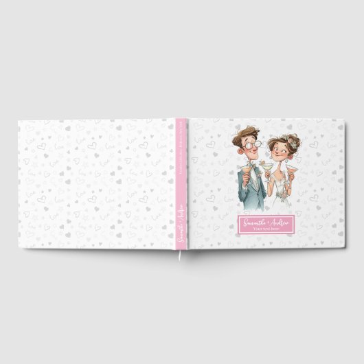 Unique Funny Quirky Couple Mariage Livre d'invité (Complet)