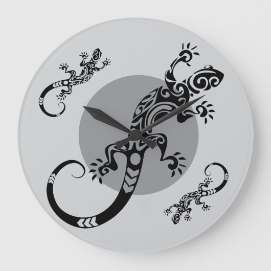 Unique Gecko Round Clock Grote Klok (Voorkant)