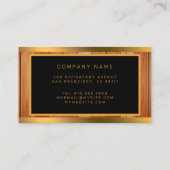 Unique Gold Luxury Wood Carte de visite (Dos)