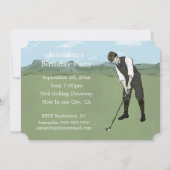 Unique Golf Art Anniversaire des invitations (Dos)