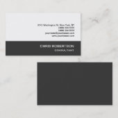 Unique Gris Blanc Taille standard Carte de visite (Devant / Derrière)