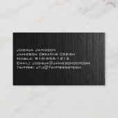 Unique Gris Moderne Cartes de visite professionnel (Dos)