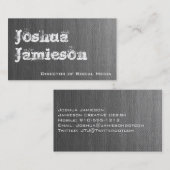 Unique Gris Moderne Cartes de visite professionnel (Devant / Derrière)