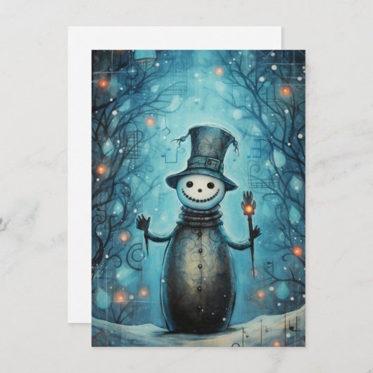 Unique Hand Drawn Christmas Cards Feestdagenkaart (Voorkant / Achterkant)