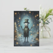 Unique Hand Drawn Christmas Cards Feestdagenkaart (Staand voorkant)