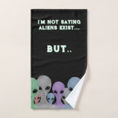 Unique Hand Drawn Multi Coloured Aliens  (Serviette à main)