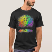 Unique Hand Drawn Rainbow Tree Colorful Apparel Ga T-shirt (Voorkant)