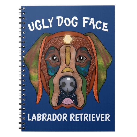 Unique Labrador Retriever laide Carnet visage chie (Devant)