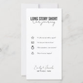 Unique Long Story Short Bookmark Save the Date (Devant)