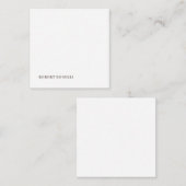 Unique Modern Plain Your Name Minimalist Notitiekaartje (Voorkant / Achterkant)