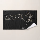 Unique Moderne Cool Mens Design Noir Ajouter Monog (Serviette à main)