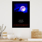 Unique Motivation Réussite Loup Poster Imprimer (Cuisine)