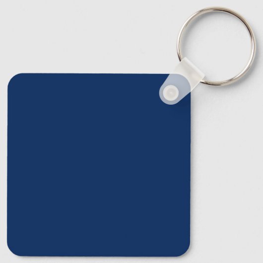 Unique Navy Blue Classical Handwriting Plain Sleutelhanger (Achterkant)