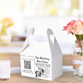 Unique Newspaper  Photo Wedding Favor Box Bedankdoosjes