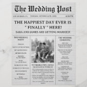 Unique Newspaper Wedding Programs Flyer (Voorkant)