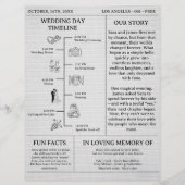 Unique Newspaper Wedding Programs Flyer (Achterkant)