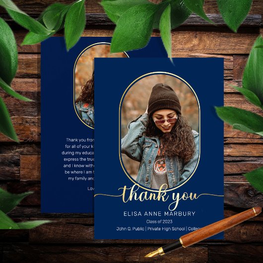 Unique Oblong 2 Photo Collage Merci de graduation