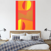 Unique Orange Abstract Pattern Art Print (Insitu (Slaapkamer))