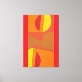 Unique Orange Abstract Pattern Art Print