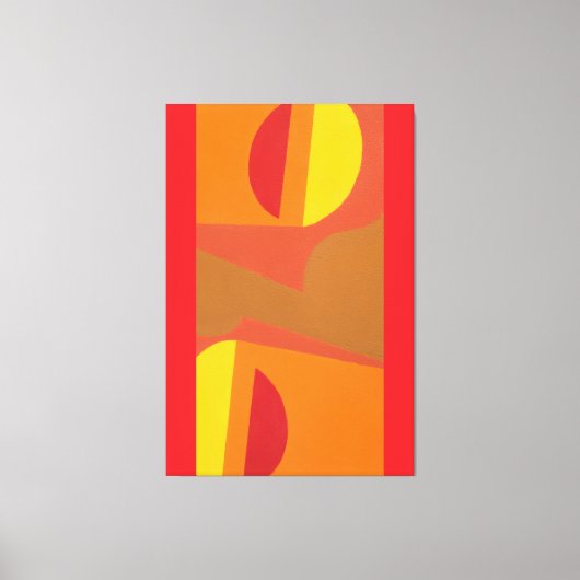Unique Orange Abstract Pattern Art Print (Voorkant)