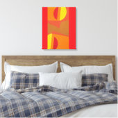 Unique Orange Abstract Pattern Art Print (Insitu (Slaapkamer))