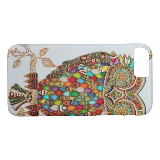 Unique Owl Design iPhone 7 Coque (Dos (Horizontal))