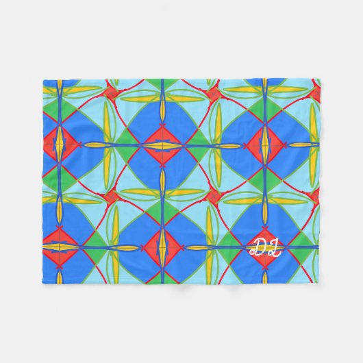 Unique Pattern Abstract Fleece Blanket Deken (Voorkant (Horizontaal))